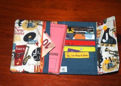 le chas kikou couture tissus portefeuille porte cartes